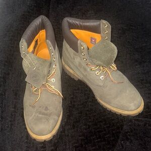 Timberland Men's Green and Brown Boots